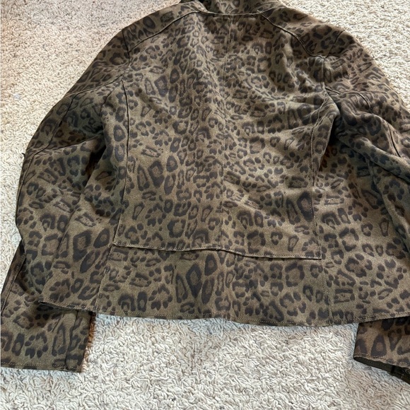 Catherine Malandrino Leopard Print Leather Jacket - Picture 2 of 3